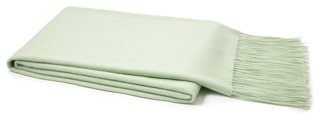 Cashmere Throw, Sea Foam Green
