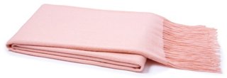 Cashmere Throw, Pink Blush