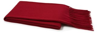 Cashmere Throw, Claret Red