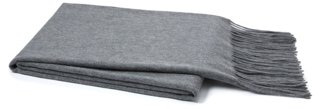 Cashmere & Wool Throw, Heather Gray