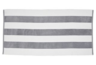 Cabana Stripe Beach Towel, Silver