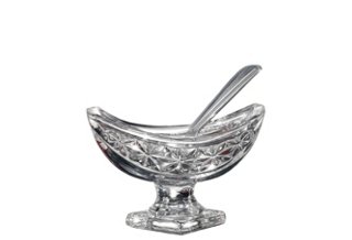 Set of 2 Oval Salt Cellars with Spoons