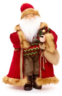 Traditional Standing Santa with Gifts