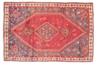 5’1″x10′ Persian Hamadan Rug, Red