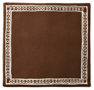 S/4 Gabrielle Place Mats, Brown