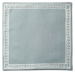 S/4 Gabrielle Place Mats, Steel Blue