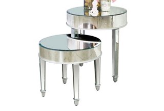 Jumeaux Mirrored Tables, Set of 2