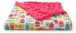 Owl Baby Blanket, Pink