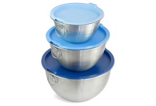3-Pc Mixing Bowls & Lids Set