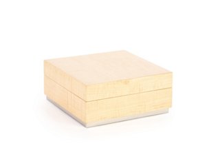 Small Faux-Zebrawood Box, Ivory