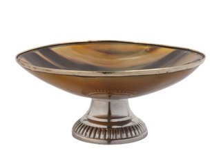 Small Horn Bowl with Metal Stand