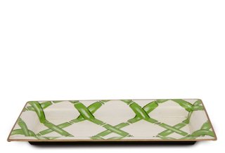 Rectangular Tray, Light Green/Ivory