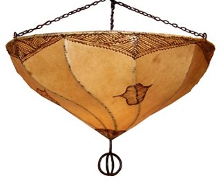 Henna on Leather Chandelier